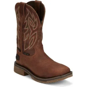 Justin Men's Wolfe 11" Nano Composite Toe Western Work Boot Brown - SE4752