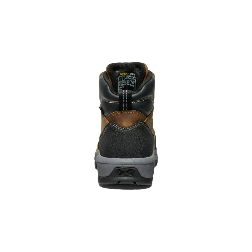 Keen Men's Evanston 6" Carbon Toe Waterproof Sneaker Work Boot- Brown- 1029149