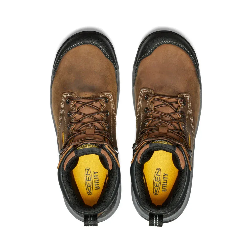 Keen Men's Evanston 6" Carbon Toe Waterproof Sneaker Work Boot- Brown- 1029149