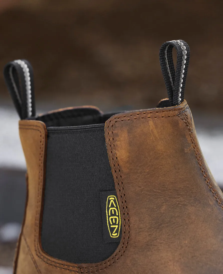 Keen Men's Lansing Chelsea (Steel Toe)  |  Dark Earth/Black
