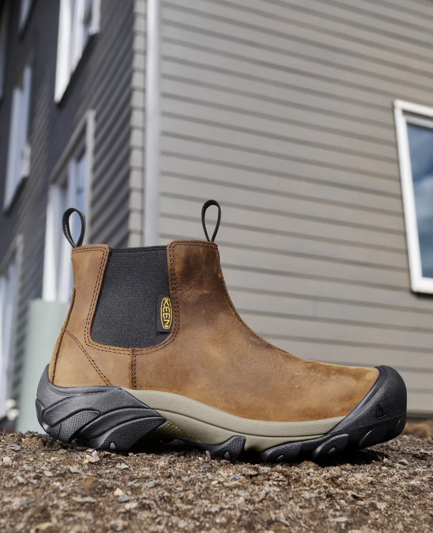 Keen Men's Lansing Chelsea (Steel Toe)  |  Dark Earth/Black