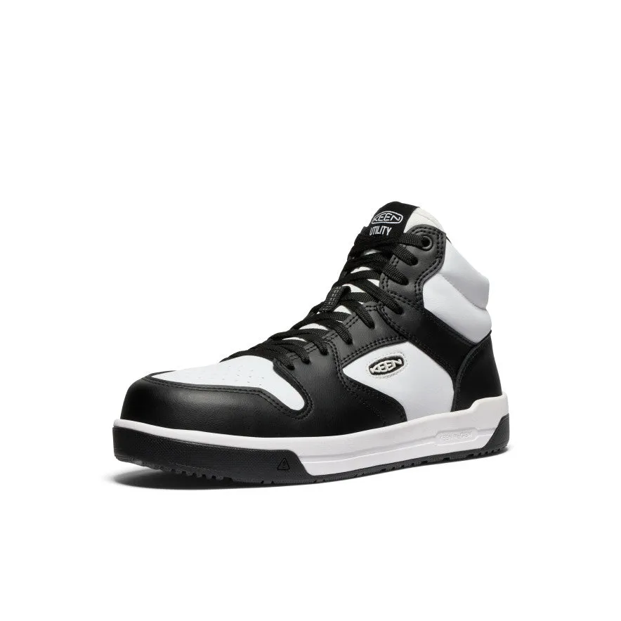 Keen Men's Overton Mid Work Shoe (Carbon Toe)  |  Star White/Black