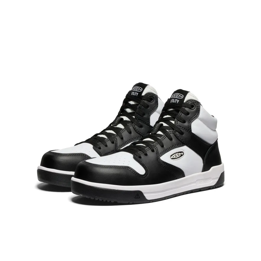 Keen Men's Overton Mid Work Shoe (Carbon Toe)  |  Star White/Black