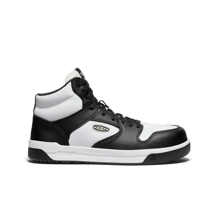 Keen Men's Overton Mid Work Shoe (Carbon Toe)  |  Star White/Black