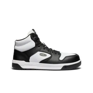 Keen Men's Overton Mid Work Shoe (Carbon Toe)  |  Star White/Black