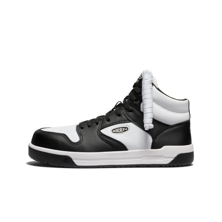 Keen Men's Overton Mid Work Shoe (Carbon Toe)  |  Star White/Black