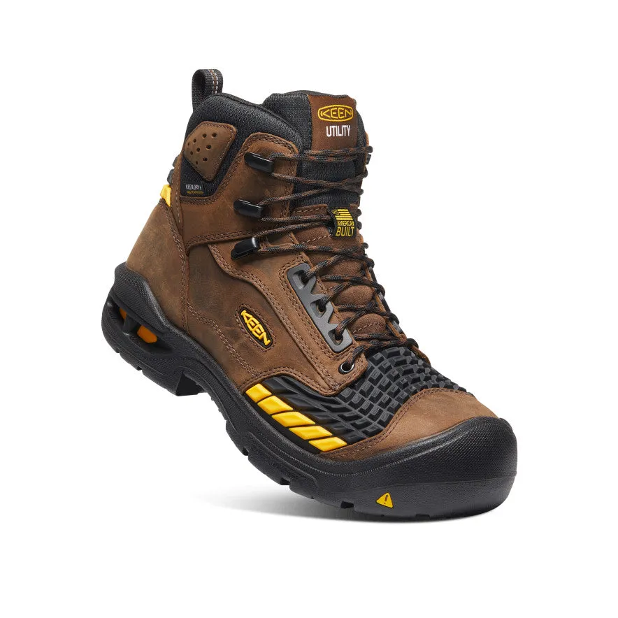Keen Men's Troy 6" Waterproof Boot (Carbon Toe)  |  Dark Earth/Black
