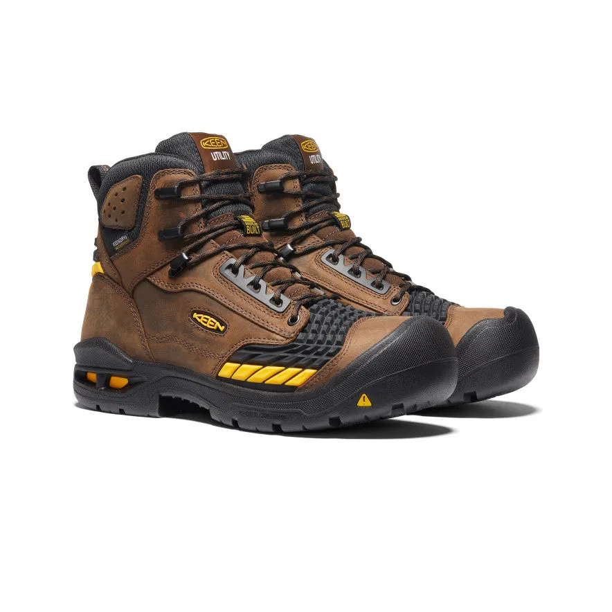 Keen Men's Troy 6" Waterproof Boot (Carbon Toe)  |  Dark Earth/Black