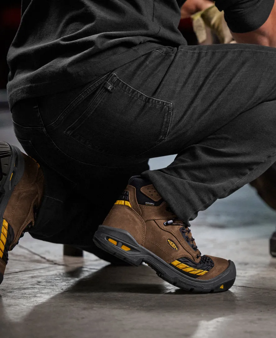 Keen Men's Troy 6" Waterproof Boot (Carbon Toe)  |  Dark Earth/Black
