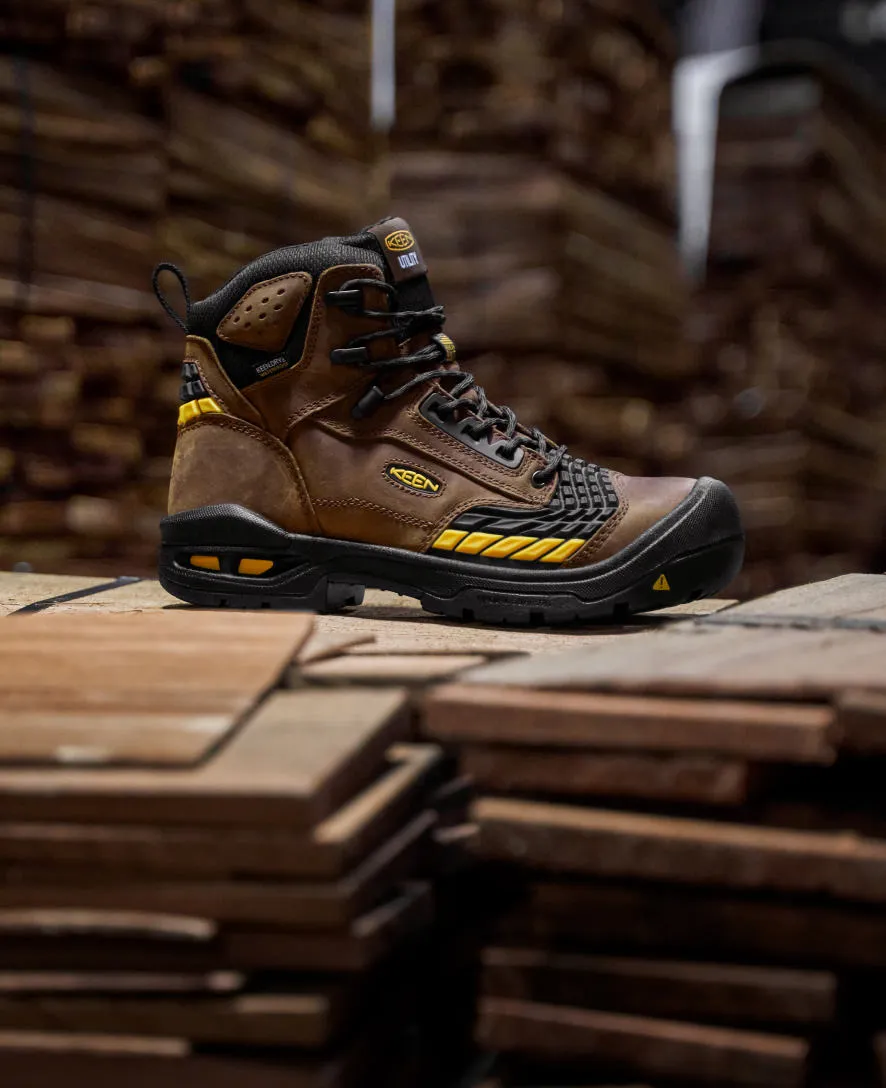 Keen Men's Troy 6" Waterproof Boot (Carbon Toe)  |  Dark Earth/Black