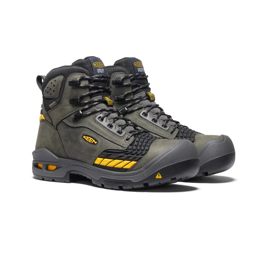 Keen Men's Troy 6" Waterproof Boot (Carbon Toe)  |  Magnet/Black