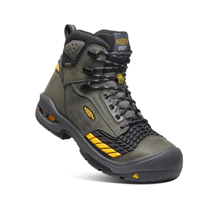 Keen Men's Troy 6" Waterproof Boot (Carbon Toe)  |  Magnet/Black