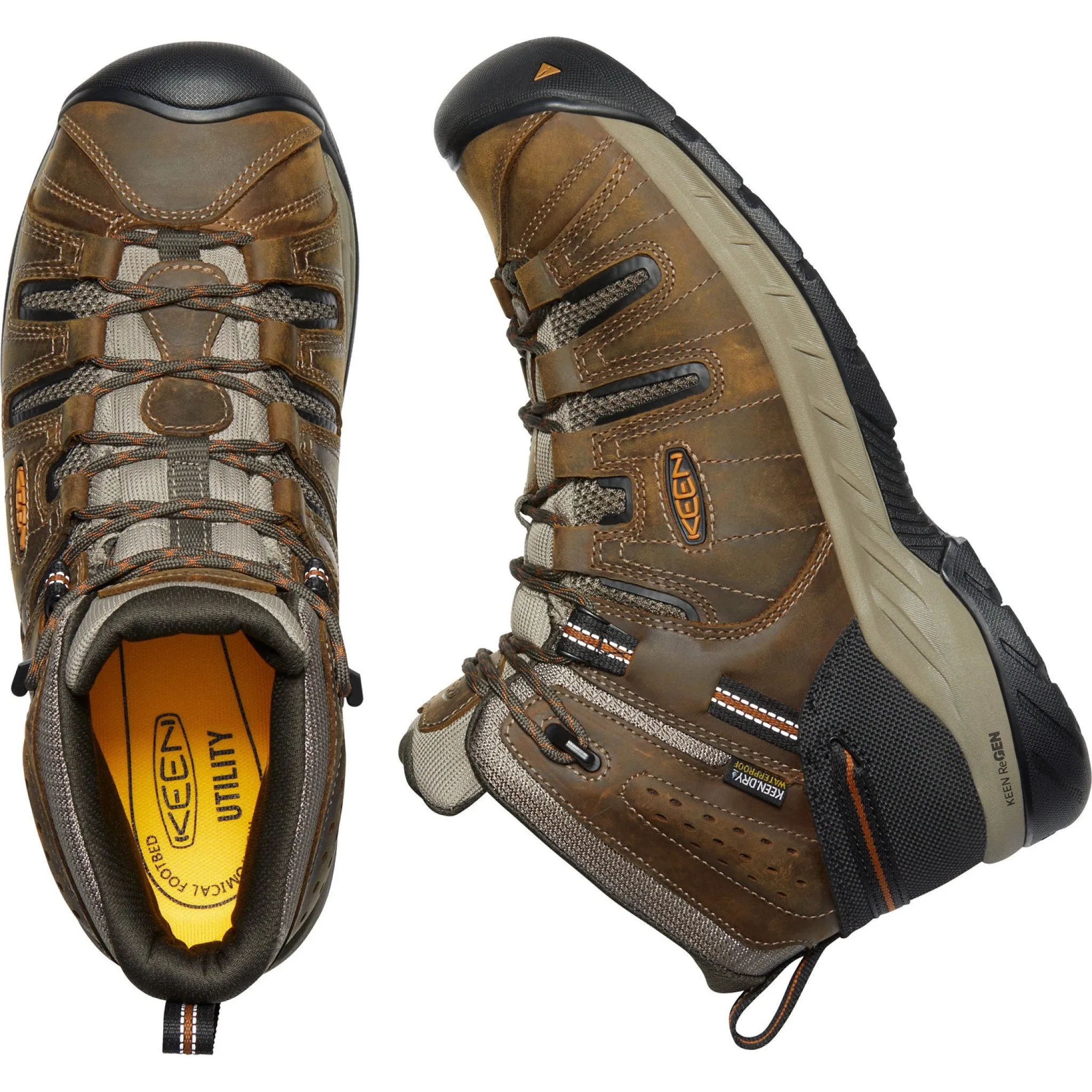 Keen Utility Men's Flint II Mid Soft Toe Waterproof Work Boot- Olive - 1025613