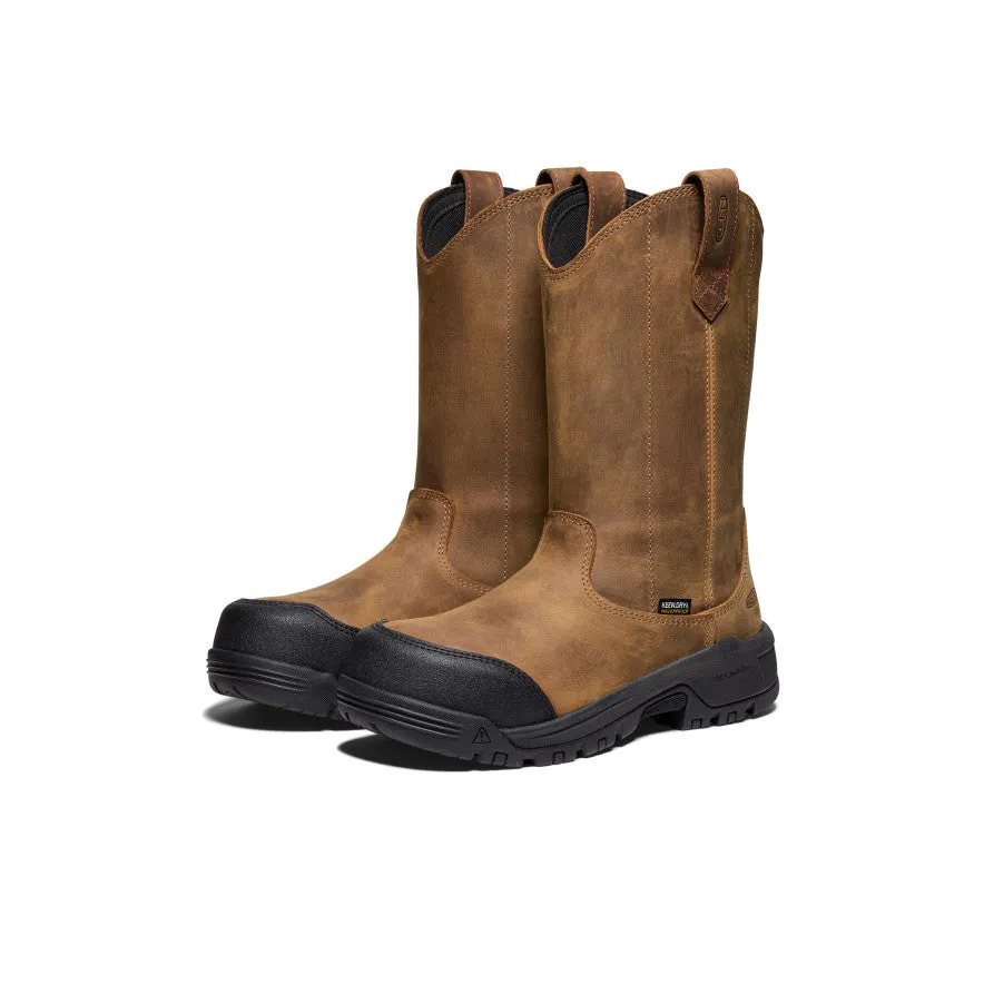 Keen Women's Evanston Pull-On Waterproof Boot (Carbon Toe)  |  Bison/Black