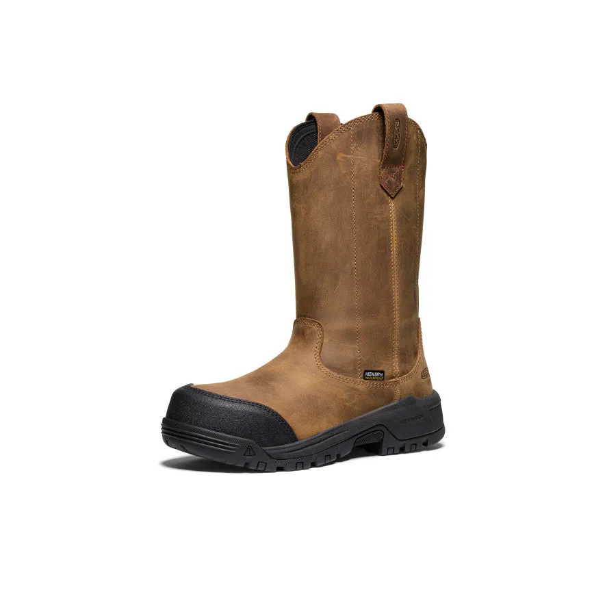 Keen Women's Evanston Pull-On Waterproof Boot (Carbon Toe)  |  Bison/Black