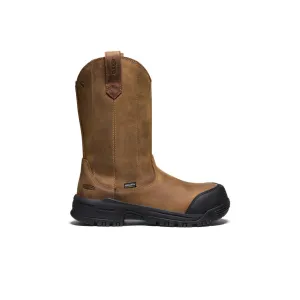 Keen Women's Evanston Pull-On Waterproof Boot (Carbon Toe)  |  Bison/Black