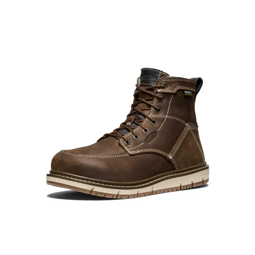 Keen Women's San Jose 6" Waterproof Boot (Aluminum Toe)  |  Cascade Brown/Gum