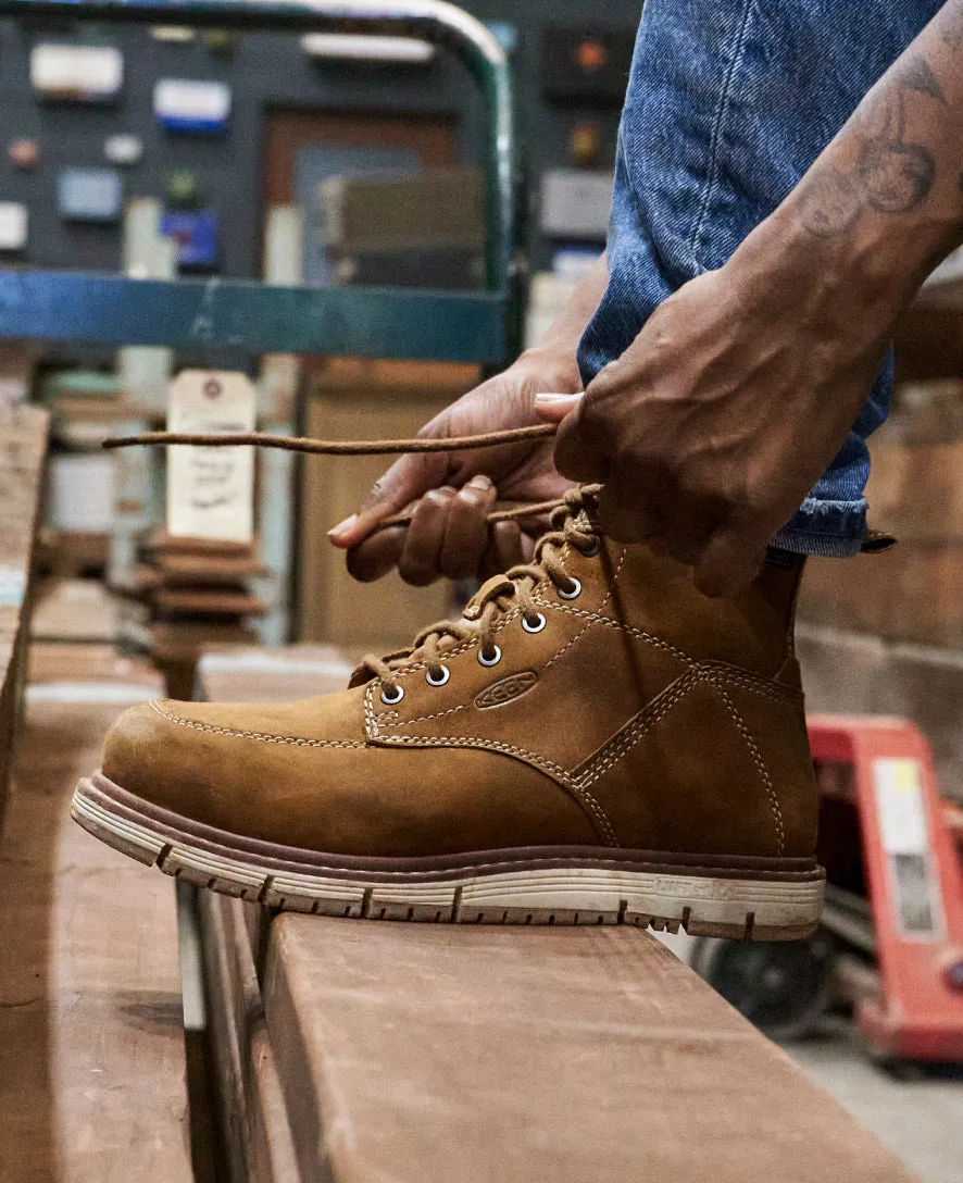 Keen Women's San Jose 6" Waterproof Boot (Aluminum Toe)  |  Cascade Brown/Gum