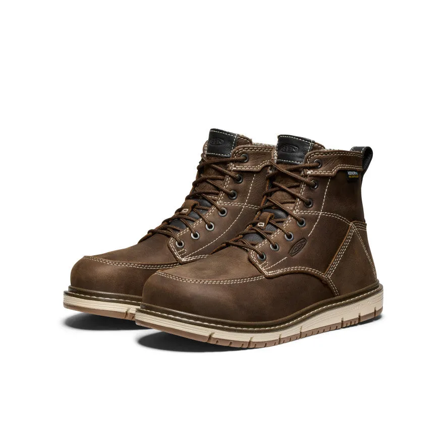 Keen Women's San Jose 6" Waterproof Boot (Aluminum Toe)  |  Cascade Brown/Gum