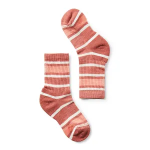 KIDS HIKE LIGHT CUSHION STRIPED CREW SOCKS