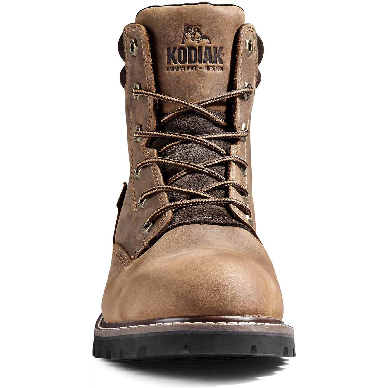Kodiak Men's Mckinney 6" Waterproof Slip Resistant Safety Work Boot -Brown- 4TDQBN