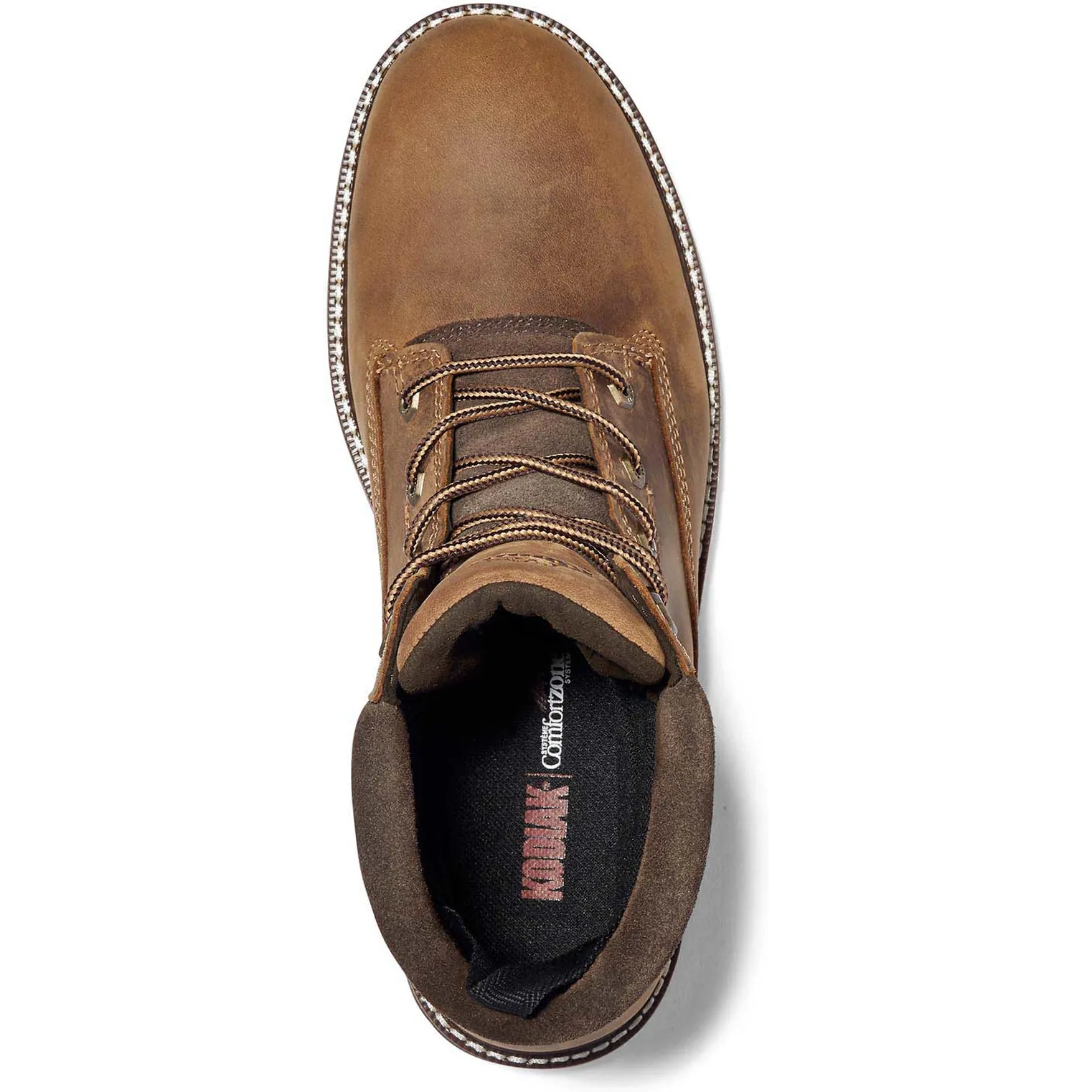 Kodiak Men's Mckinney 6" Waterproof Slip Resistant Safety Work Boot -Brown- 4TDQBN