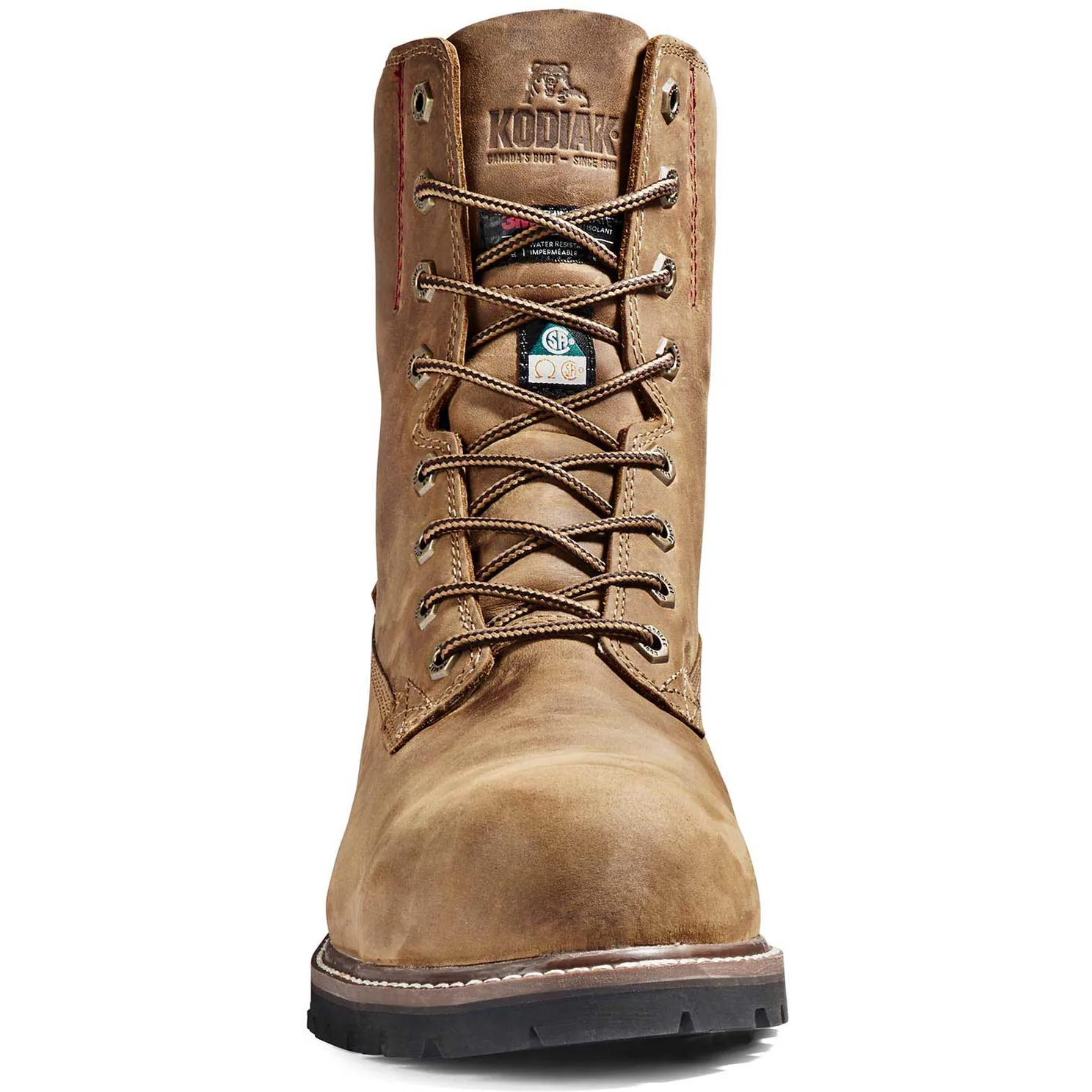 Kodiak Men's Mckinney 8" Composite Toe Waterproof Safety Work Boot -Brown- 4NLSBN