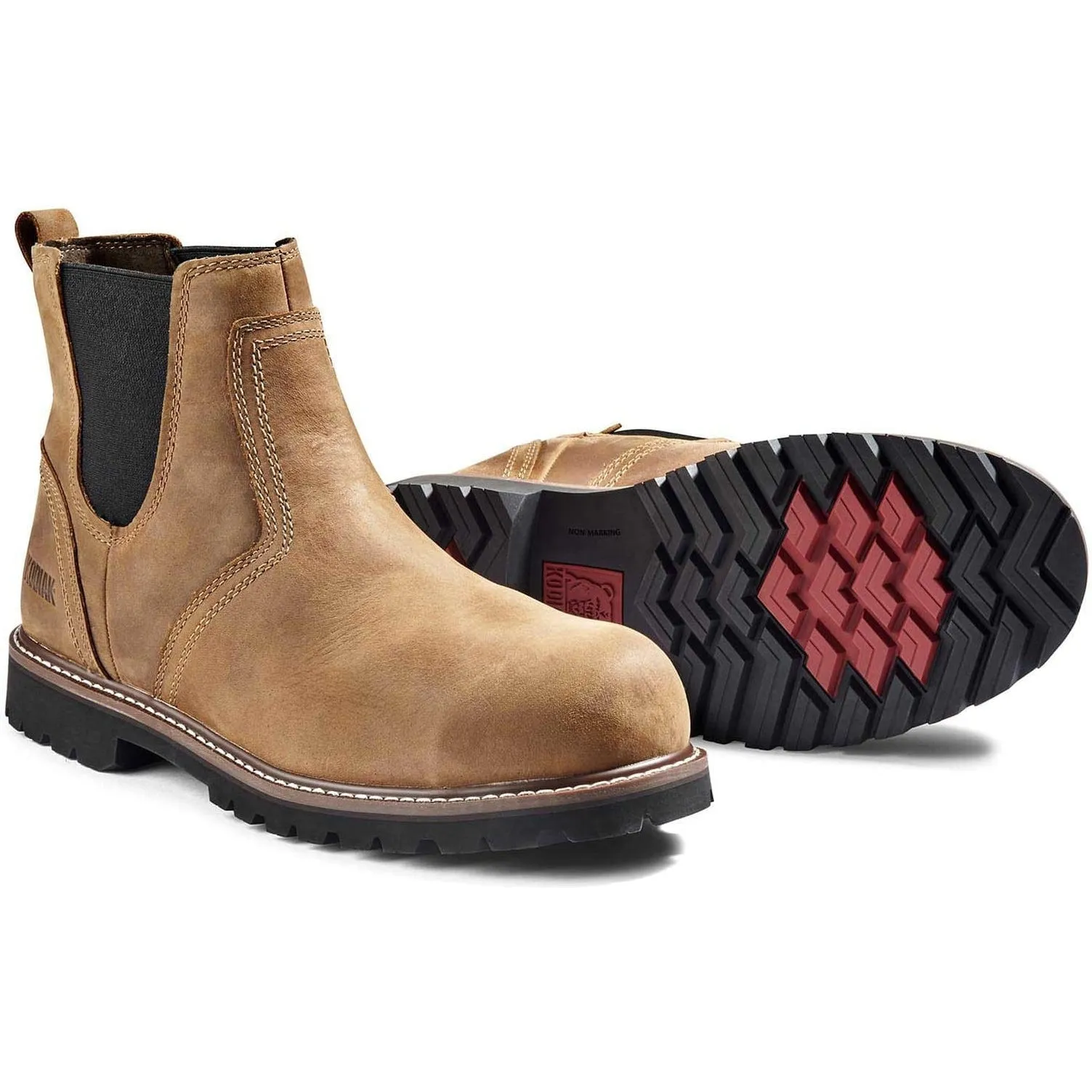 Kodiak Men's Mckinney Composite Toe Waterproof Chelsea Safety Work Boot -Brown- K4TCBN
