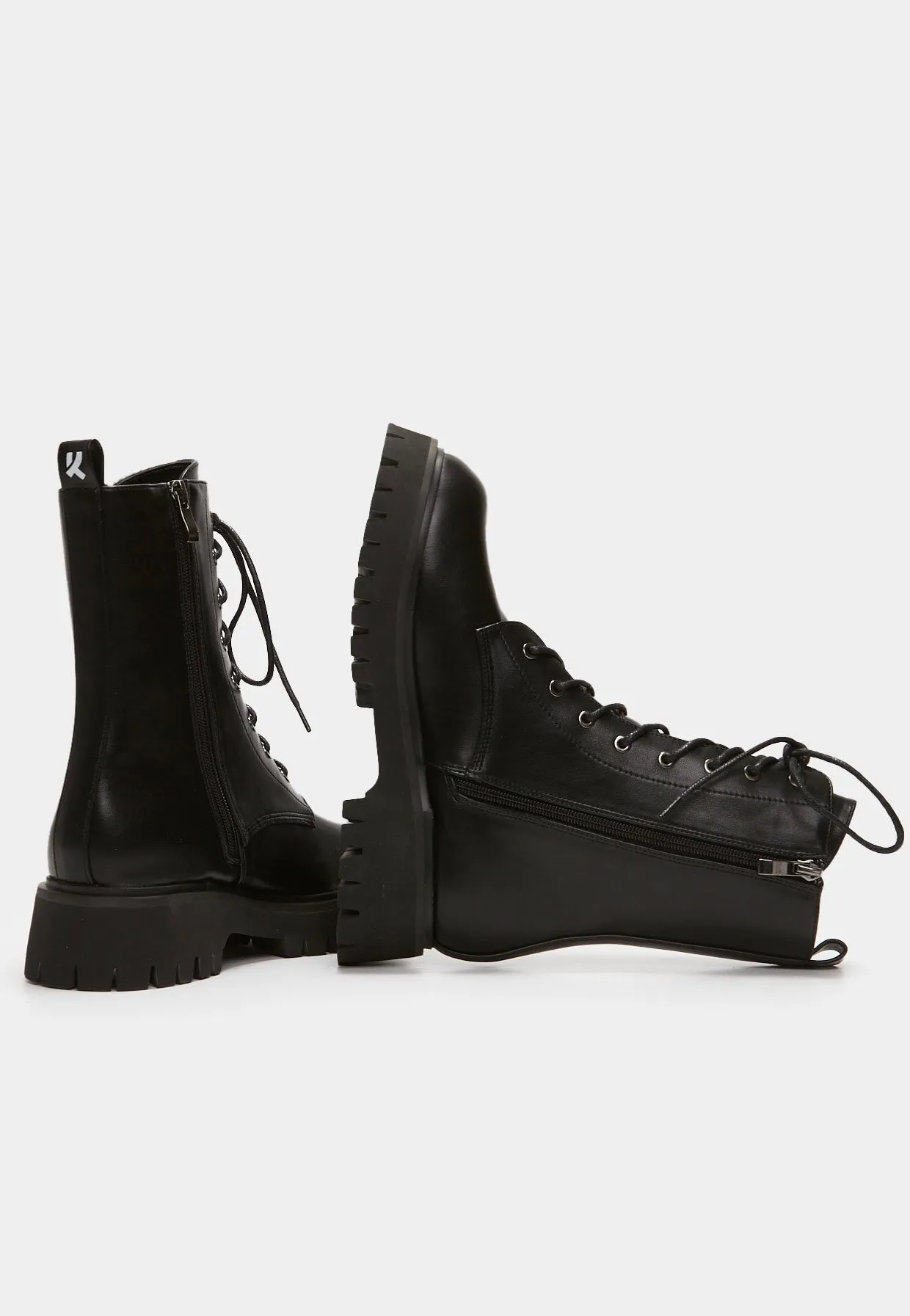 Koi Footwear - Anchor Military Lace Up Black - Girl Shoes