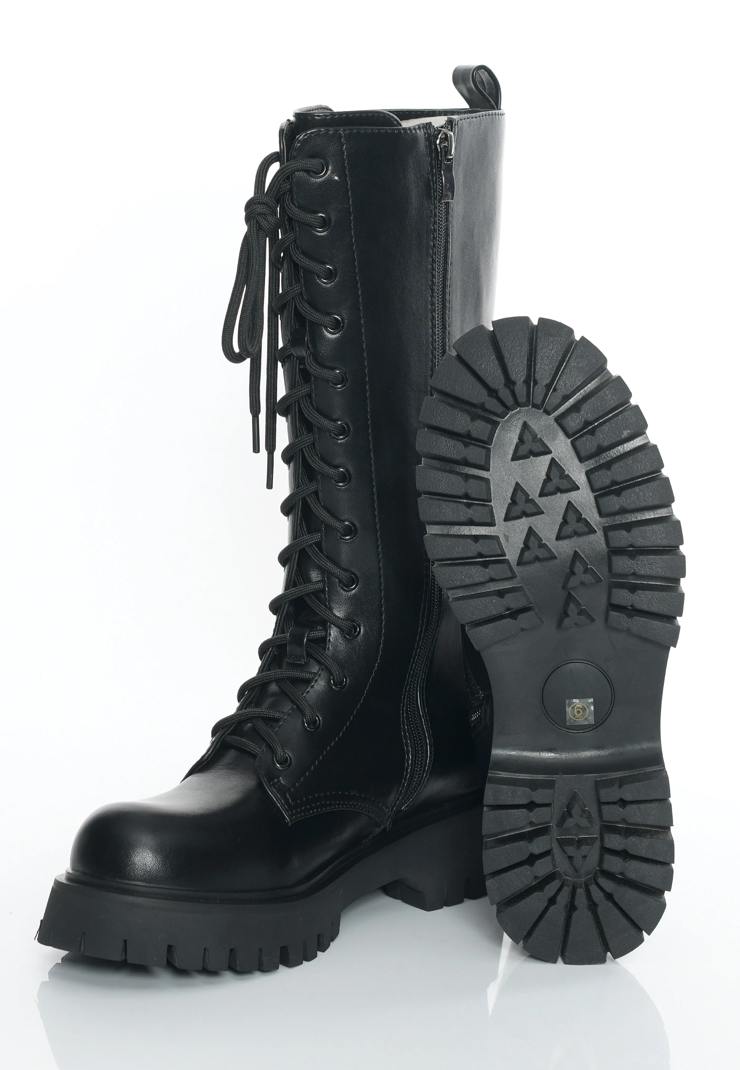Koi Footwear - Deltora Lace Up Long Black  - Girl Shoes