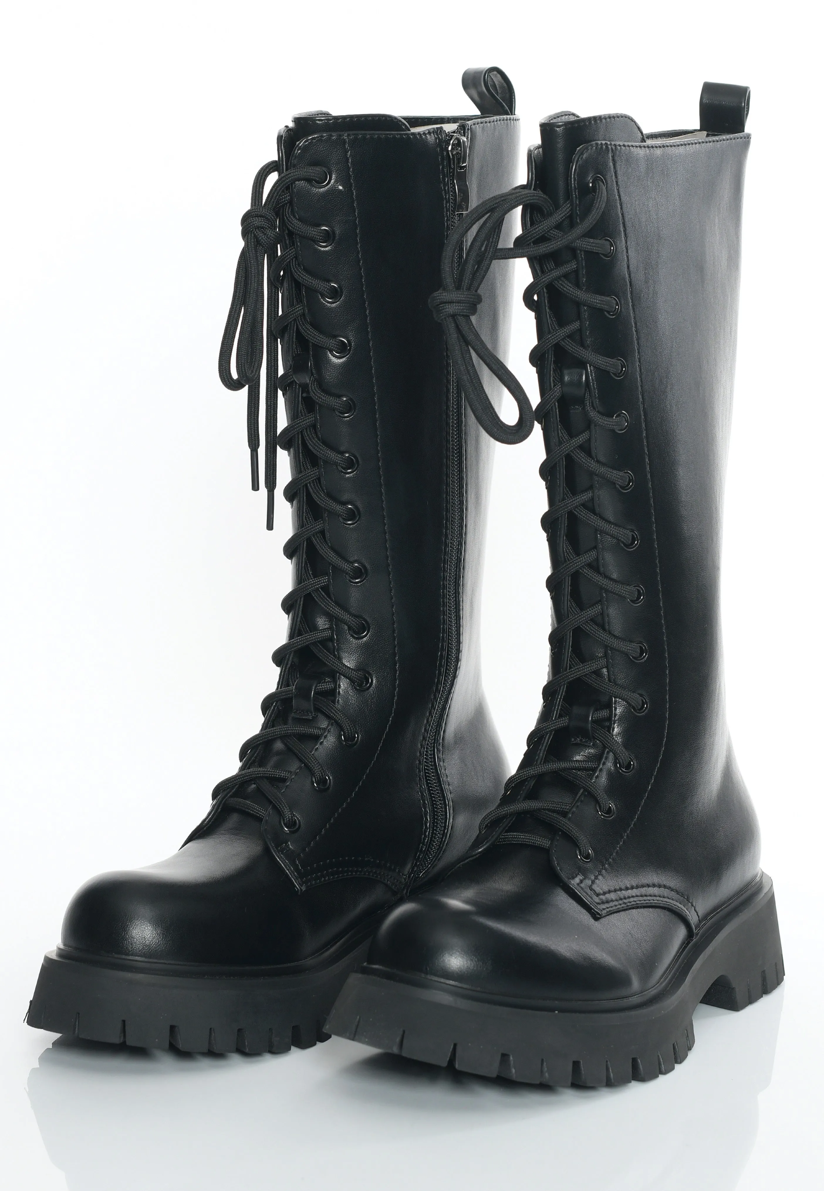 Koi Footwear - Deltora Lace Up Long Black  - Girl Shoes