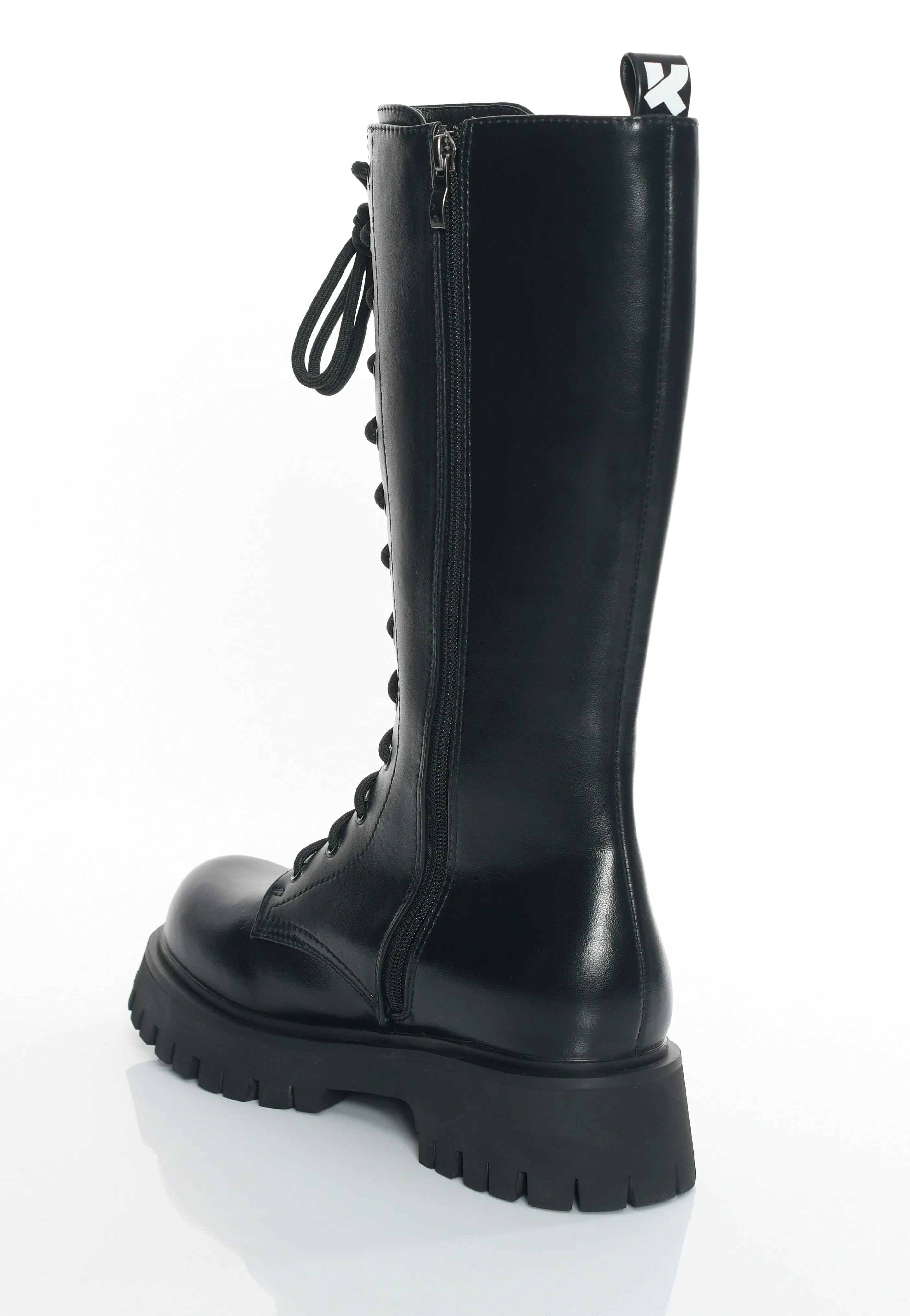 Koi Footwear - Deltora Lace Up Long Black  - Girl Shoes
