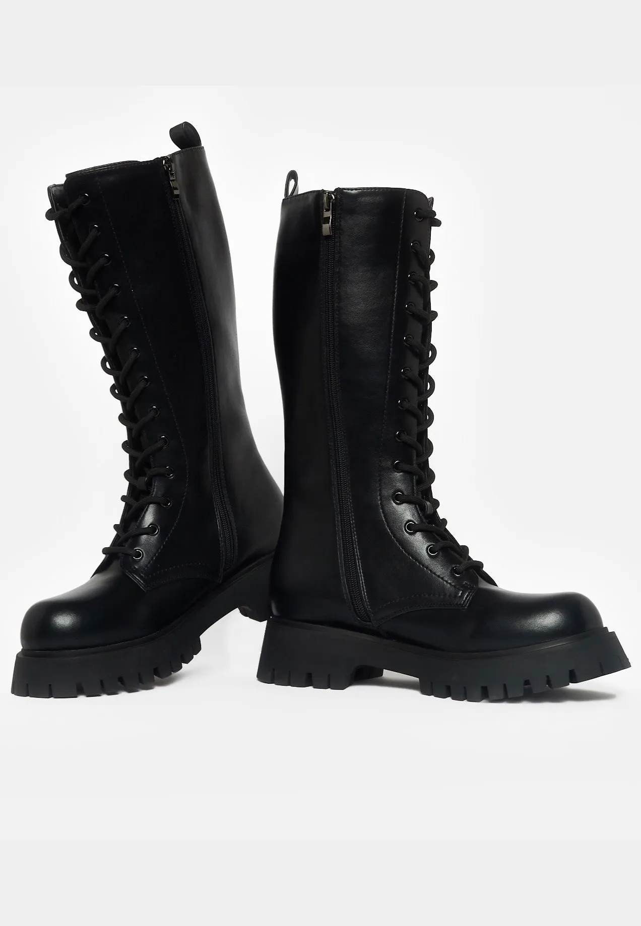 Koi Footwear - Deltora Lace Up Long Black  - Girl Shoes