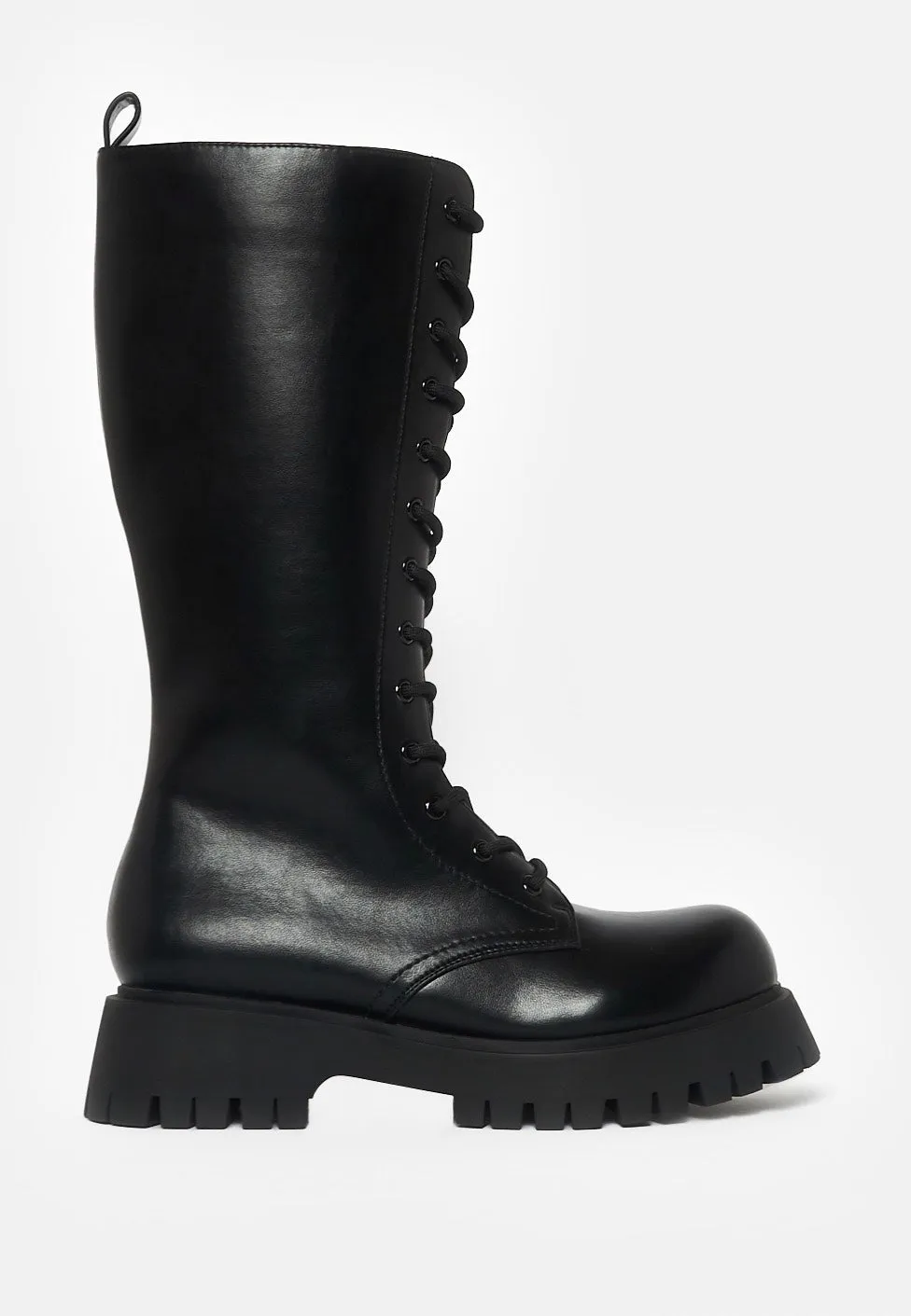 Koi Footwear - Deltora Lace Up Long Black  - Girl Shoes