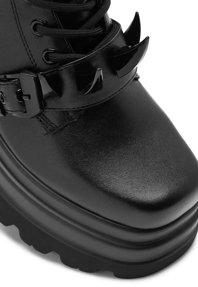 Koi Footwear - Santoku Trident Spike Platform Black - Girl Shoes