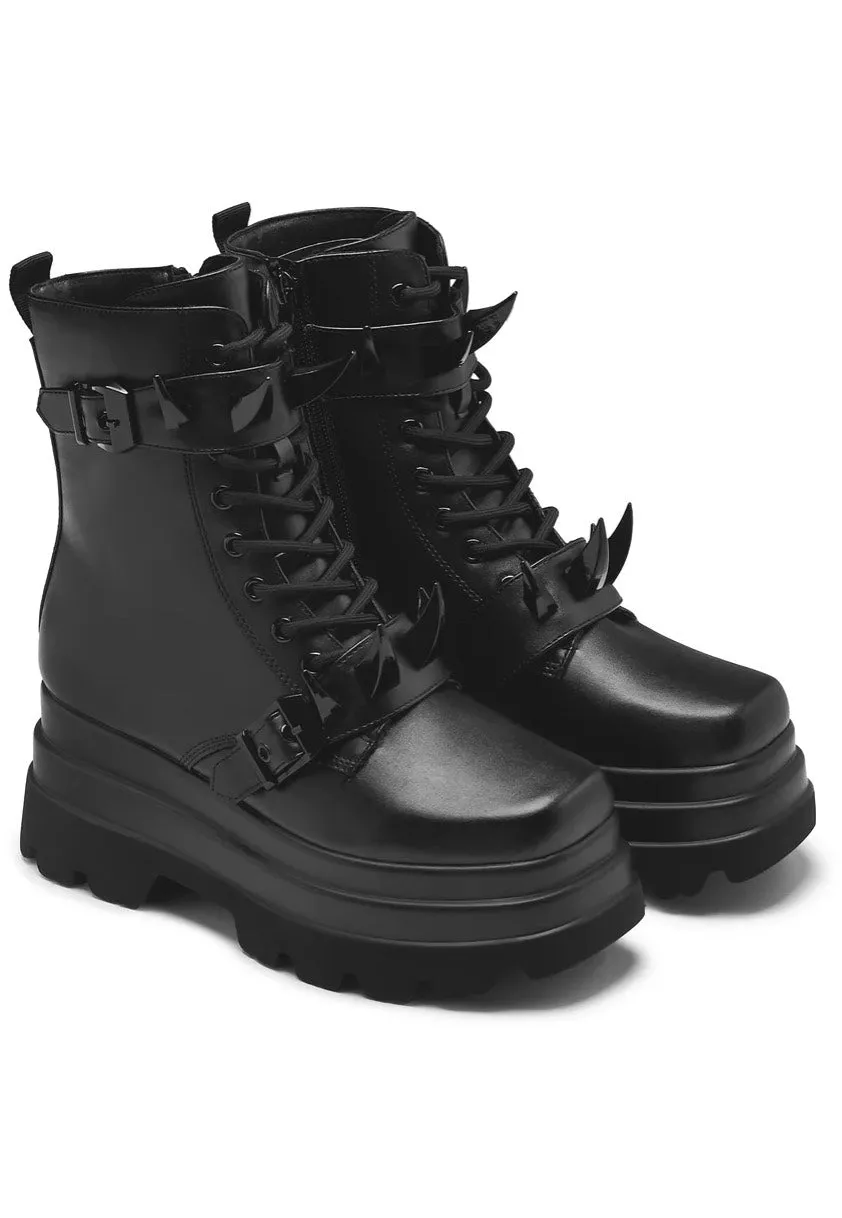 Koi Footwear - Santoku Trident Spike Platform Black - Girl Shoes