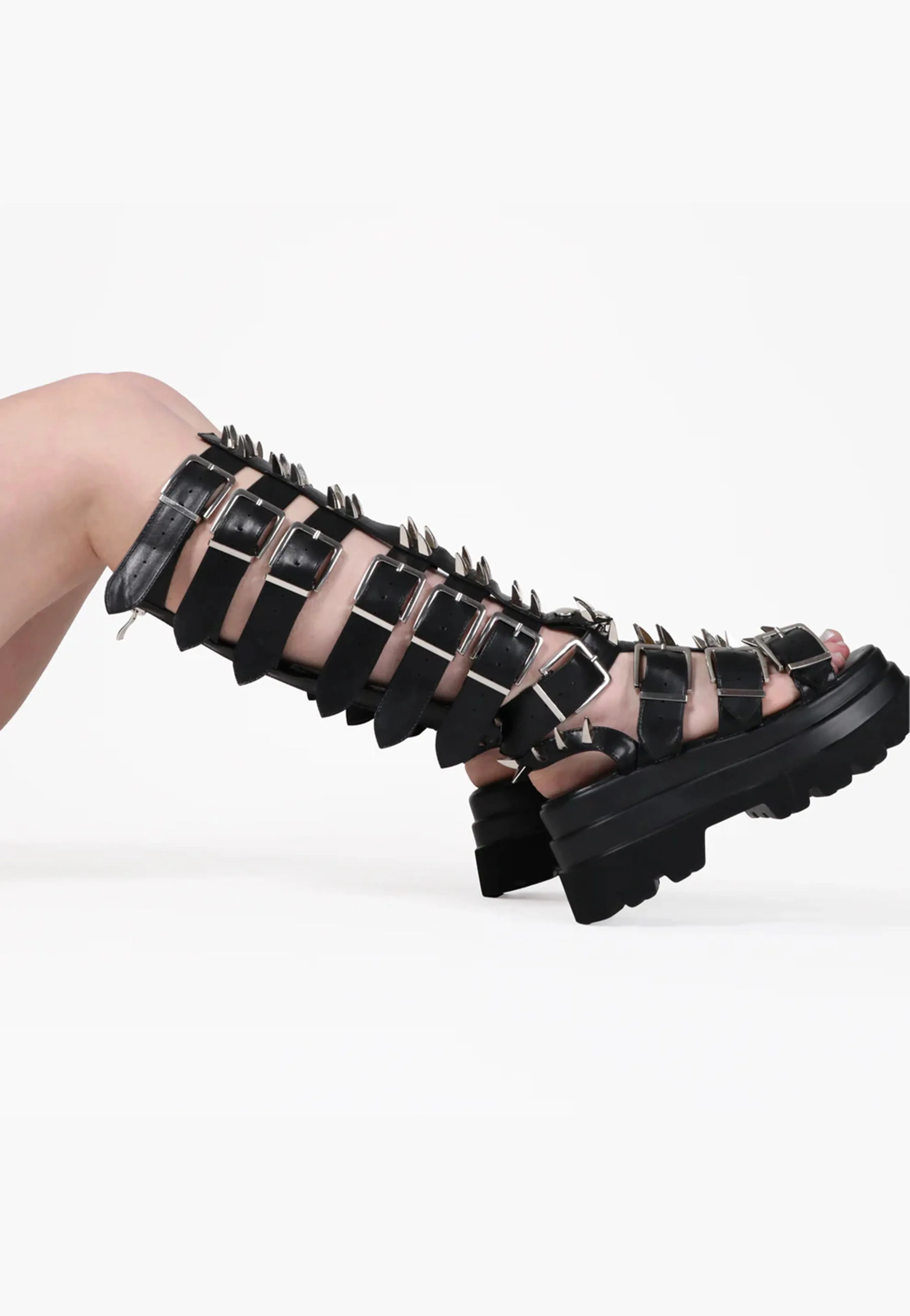 Koi Footwear - The Mage Resistor Spiked Black - Girl Sandals