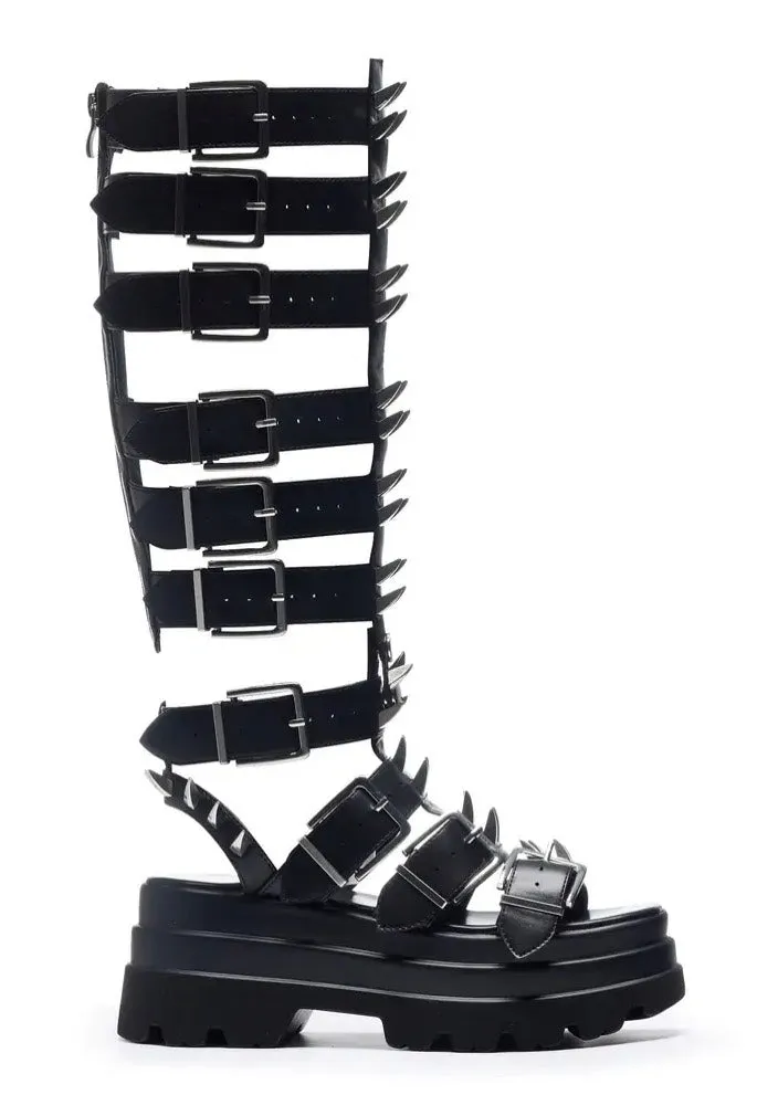 Koi Footwear - The Mage Resistor Spiked Black - Girl Sandals