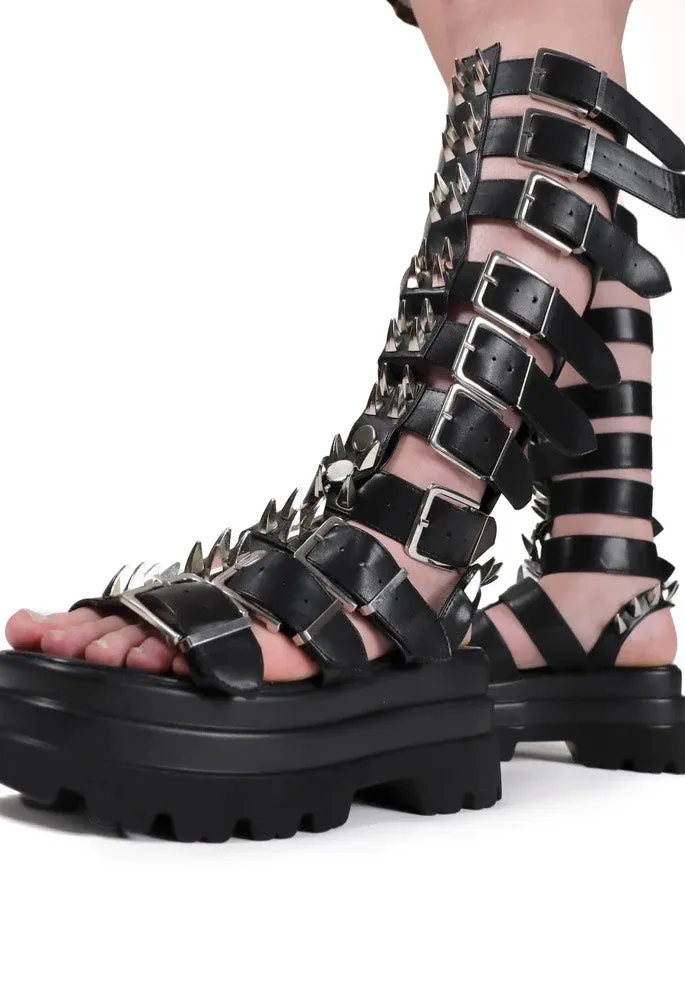 Koi Footwear - The Mage Resistor Spiked Black - Girl Sandals