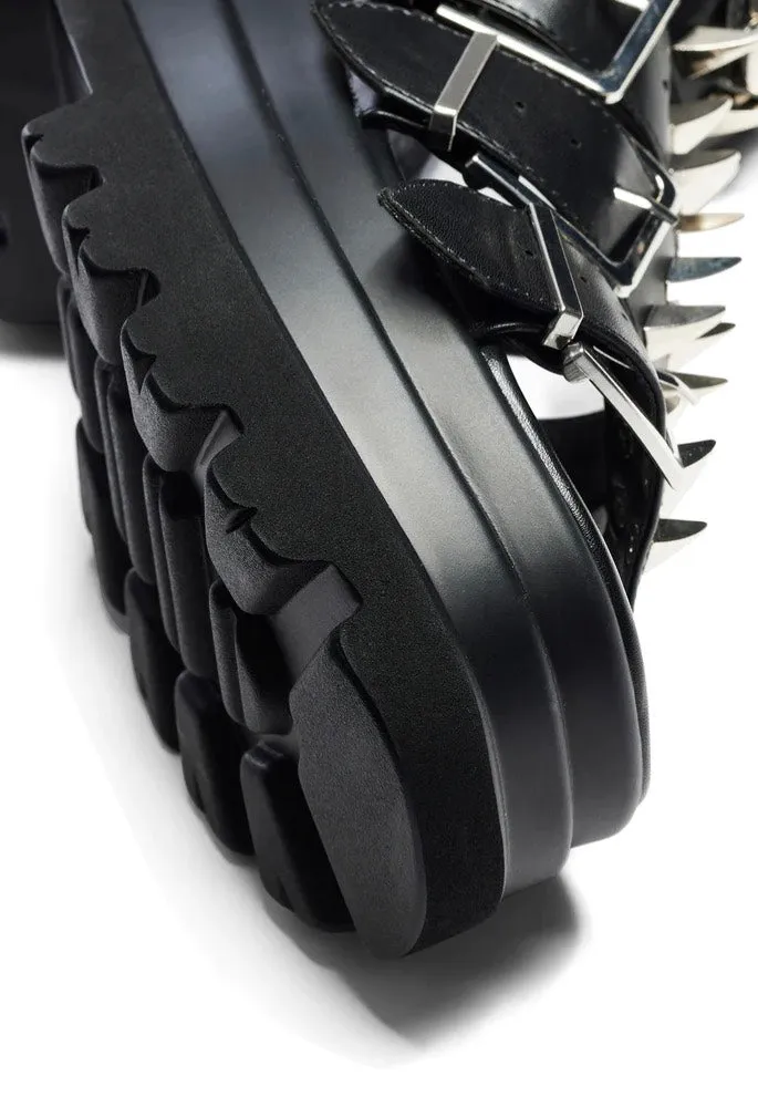 Koi Footwear - The Mage Resistor Spiked Black - Girl Sandals