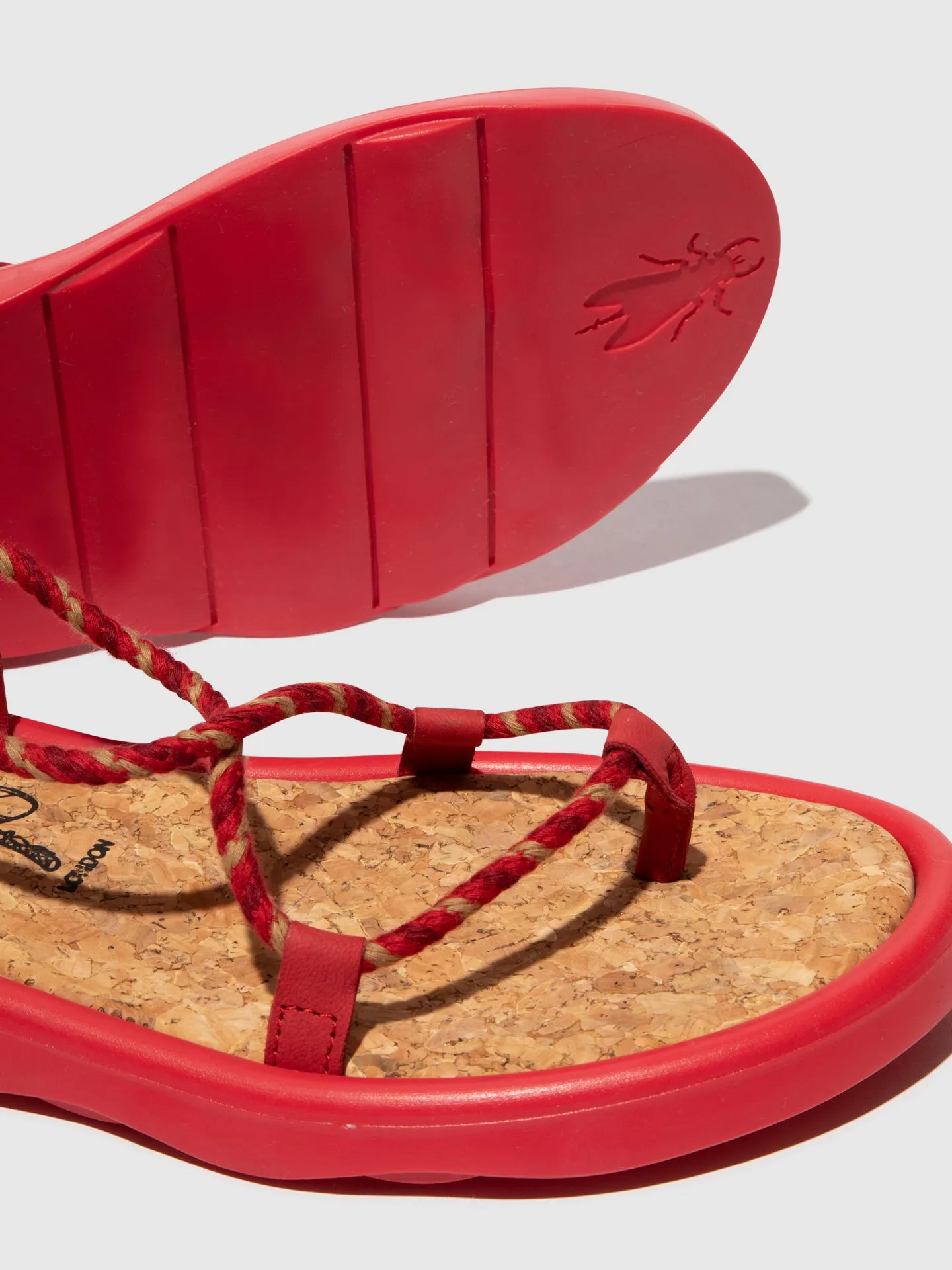 Lace-up Sandals TACE874FLY LIPSTICK RED