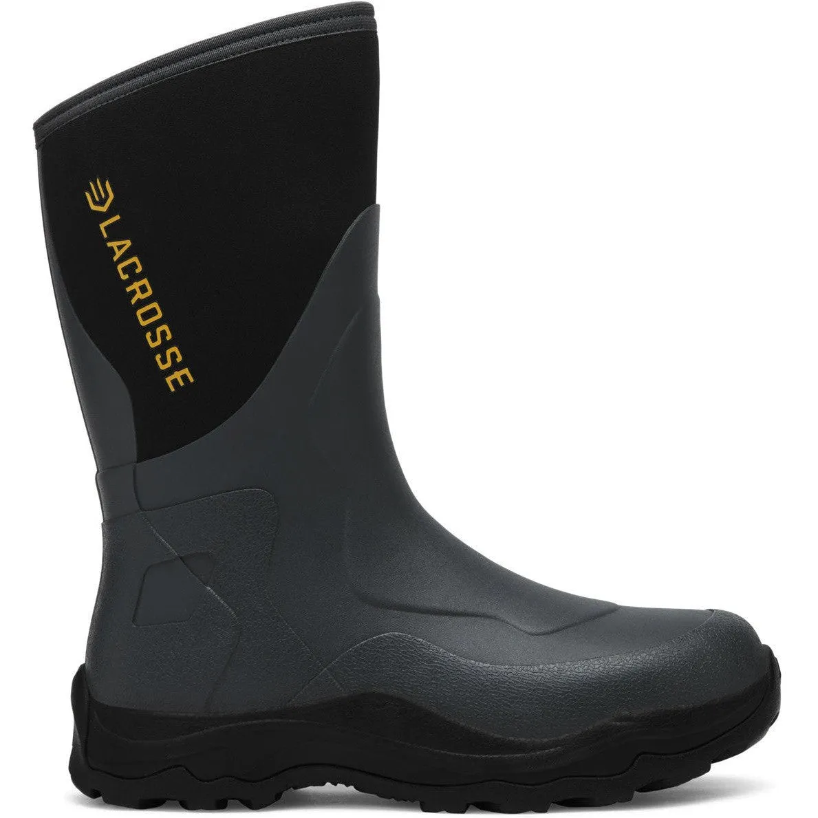 Lacrosse Men's Alpha Agility 12" Waterproof Pull On Field Work Boot -Black- 336881