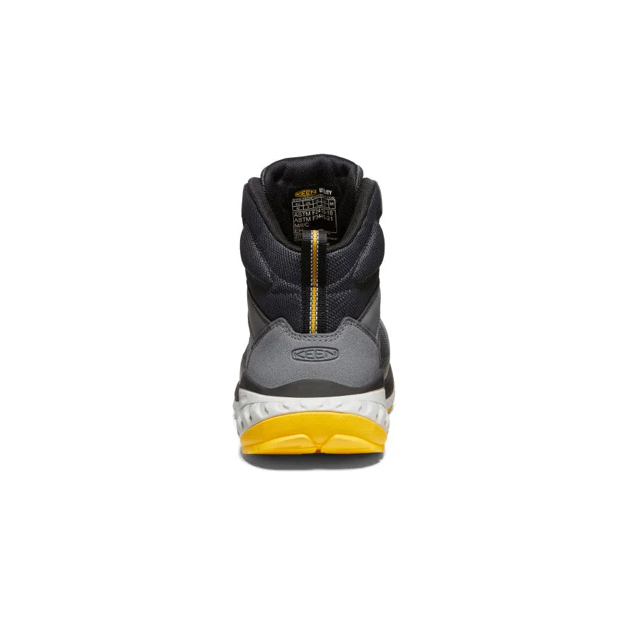 Men's Arvada Mid Work Sneaker (Carbon Toe)  |  Black/Keen Yellow KEEN