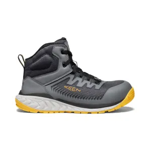 Men's Arvada Mid Work Sneaker (Carbon Toe)  |  Black/Keen Yellow KEEN