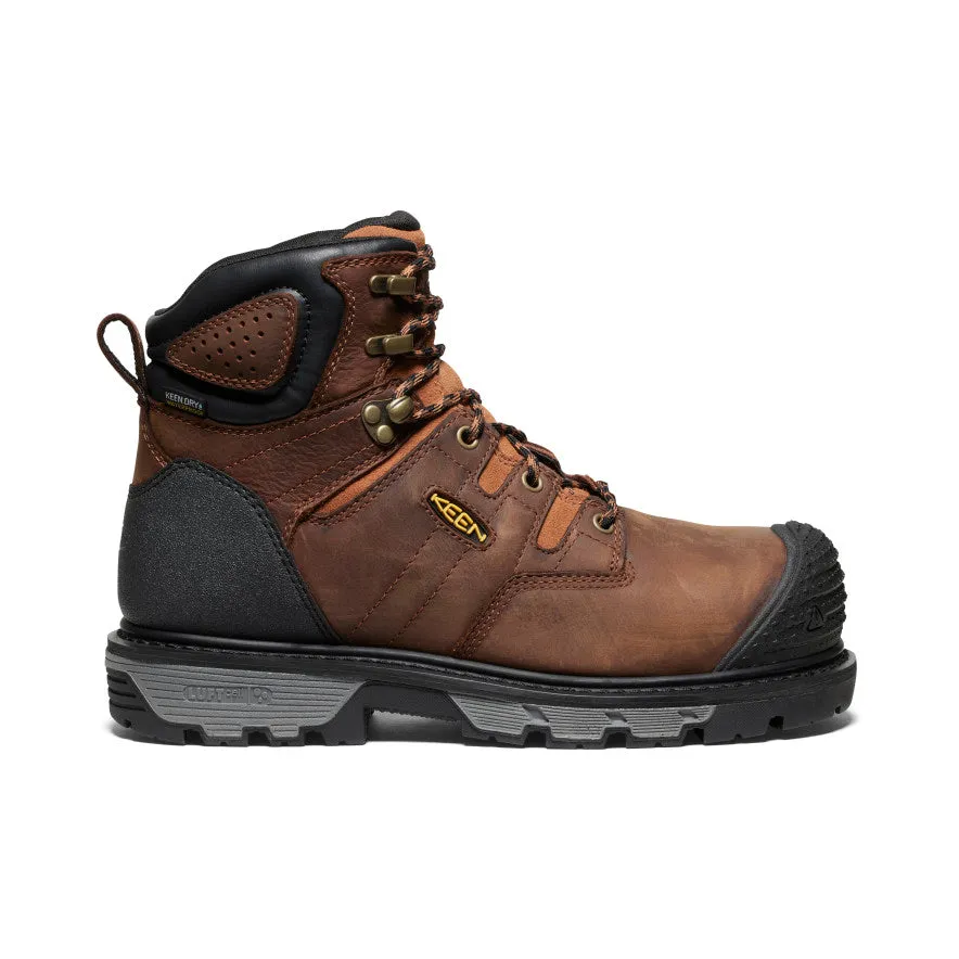 Men's Camden 6" Waterproof Boot (Carbon Toe)  |  Leather Brown/Black KEEN