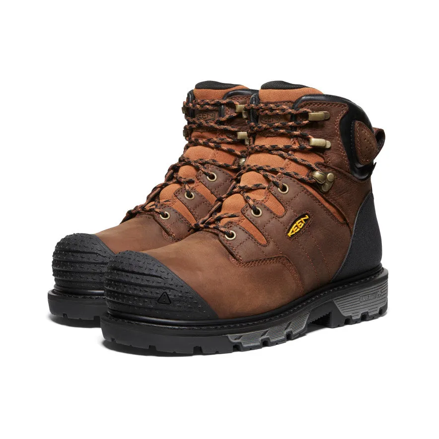 Men's Camden 6" Waterproof Boot (Carbon Toe)  |  Leather Brown/Black KEEN