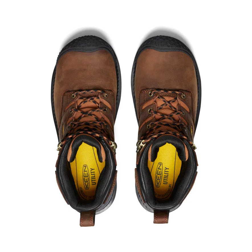 Men's Camden 6" Waterproof Boot (Carbon Toe)  |  Leather Brown/Black KEEN