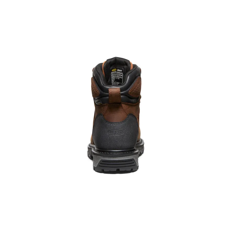 Men's Camden 6" Waterproof Boot (Carbon Toe)  |  Leather Brown/Black KEEN