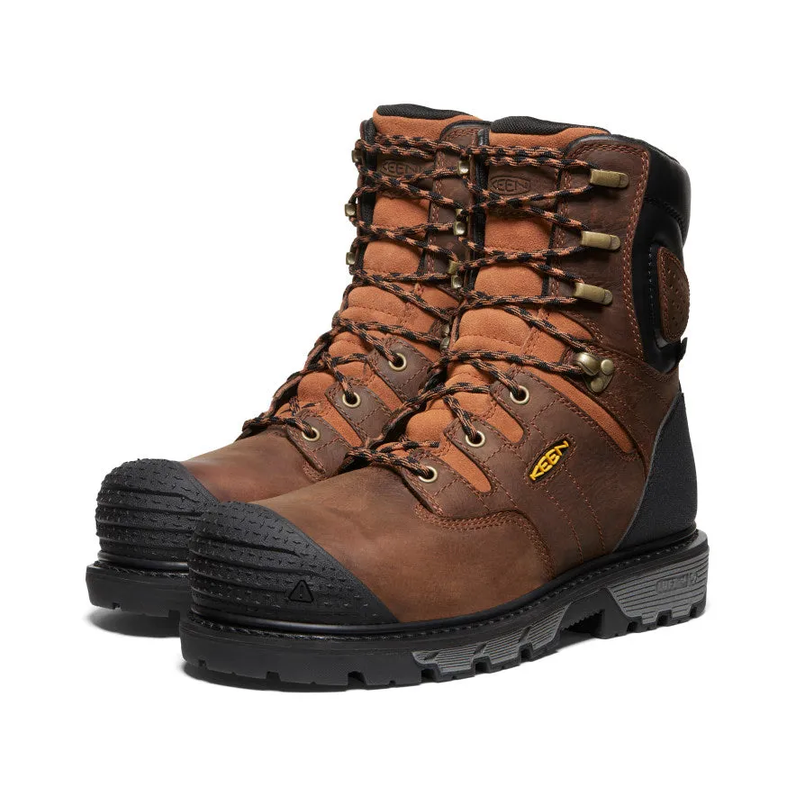 Men's Camden 8" Waterproof Boot (Carbon Toe)  |  Leather Brown/Black KEEN
