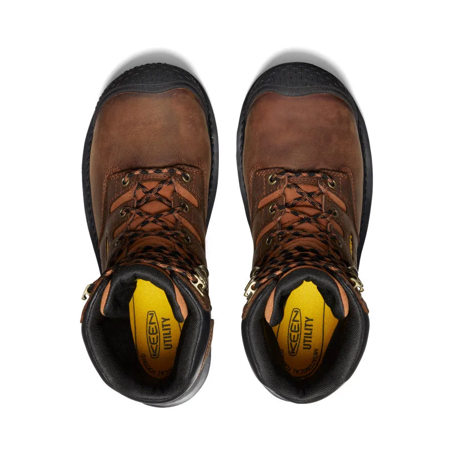 Men's Camden 8" Waterproof Boot (Carbon Toe)  |  Leather Brown/Black KEEN